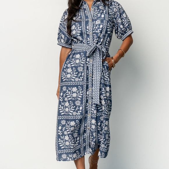 Baltic Born Dresses & Skirts - Baltic Born Karla Midi Dress | Deep Slate + White Floral Size XLXL